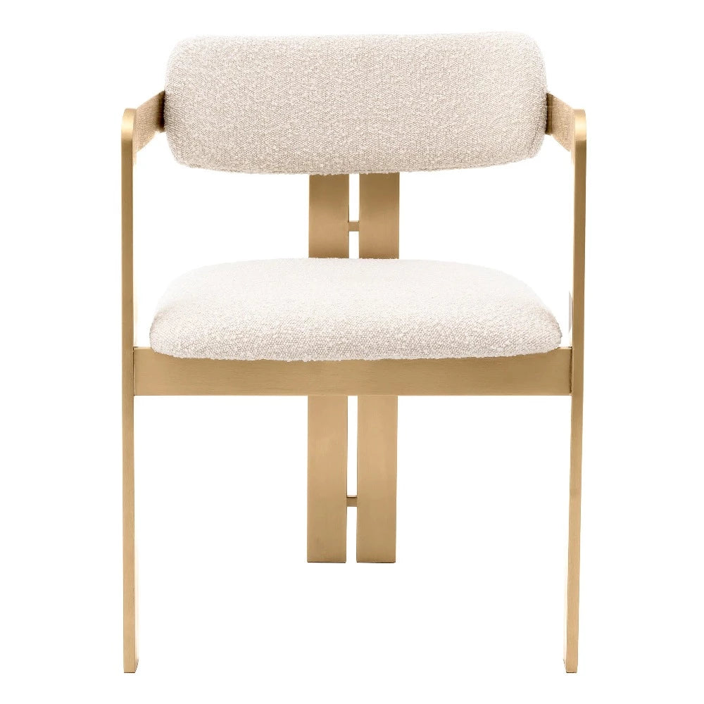 dining chair eetkamerstoel eichholtz donato cream boucle