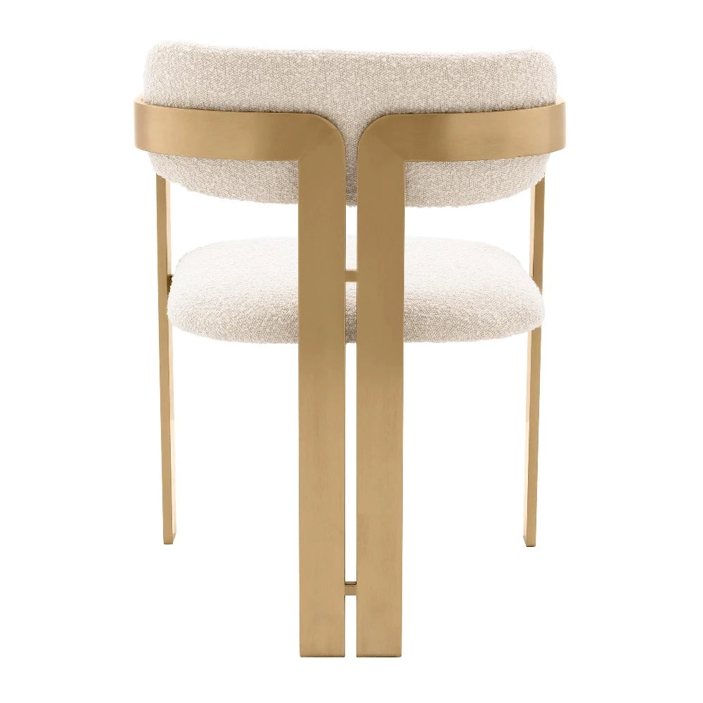 dining chair eetkamerstoel eichholtz donato cream boucle