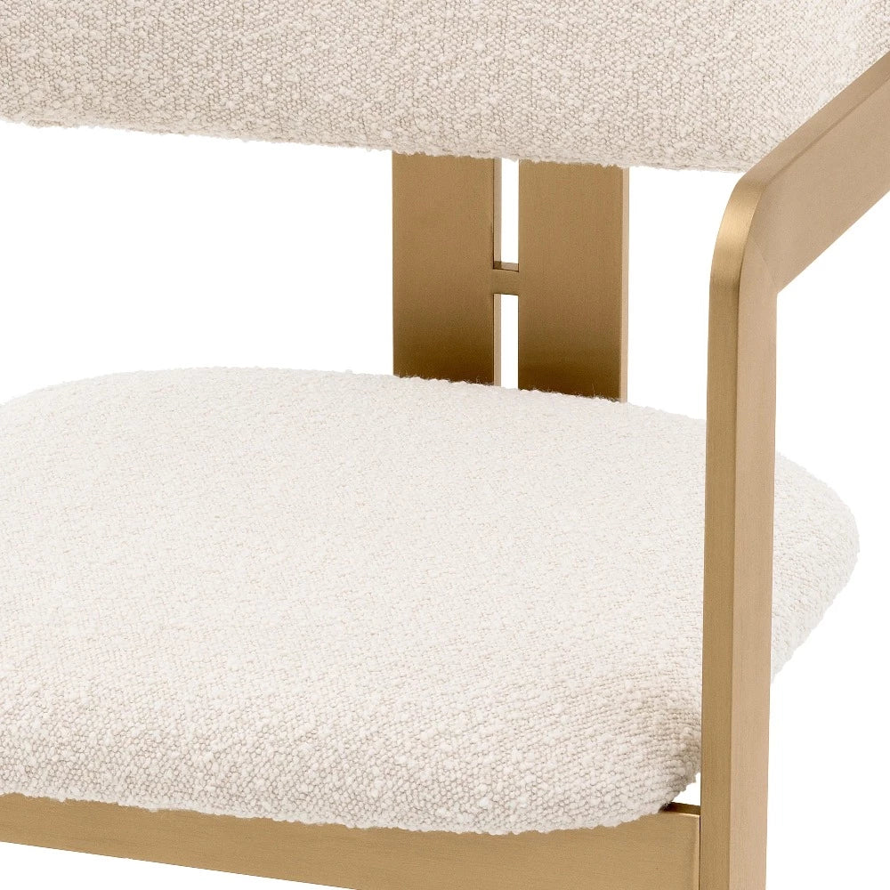 dining chair eetkamerstoel eichholtz donato cream boucle