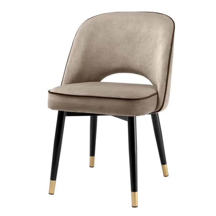 Eichholtz eetkamerstoel Cliff greige velvet