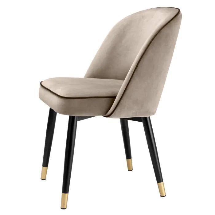 Eichholtz eetkamerstoel Cliff greige velvet