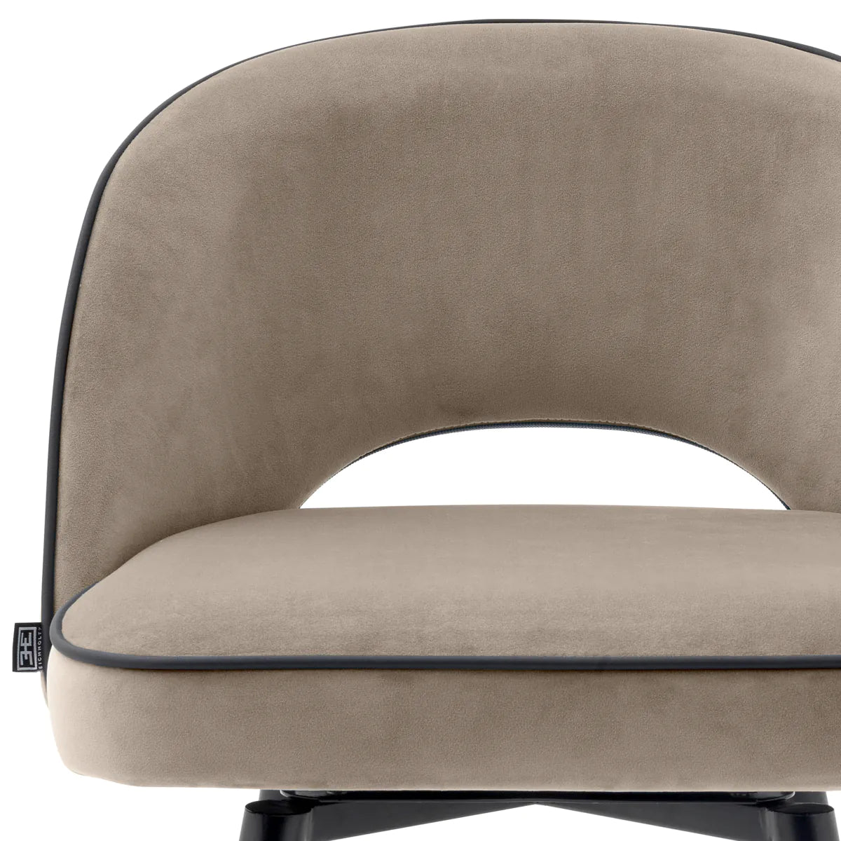 bar stool barkruk eichholtz gliff greige set of 2 velvet