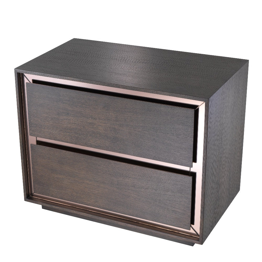 bedside table bijzettafel nachtkastje eichholtz cabas mokka brons