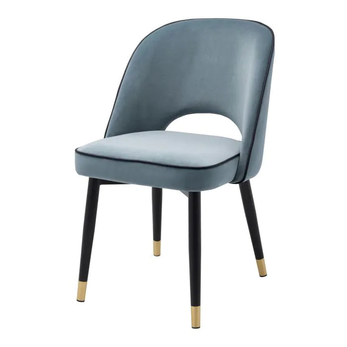Eichholtz dining chair Cliff blue velvet