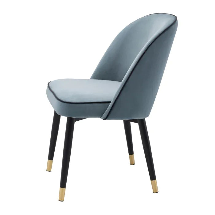 Eichholtz dining chair Cliff blue velvet