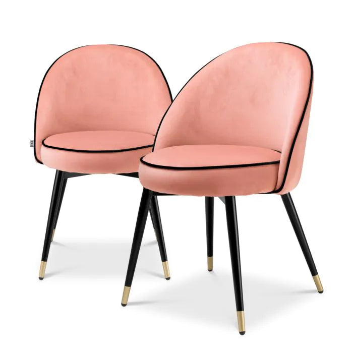 Eichholtz eetkamerstoel cooper roze velvet