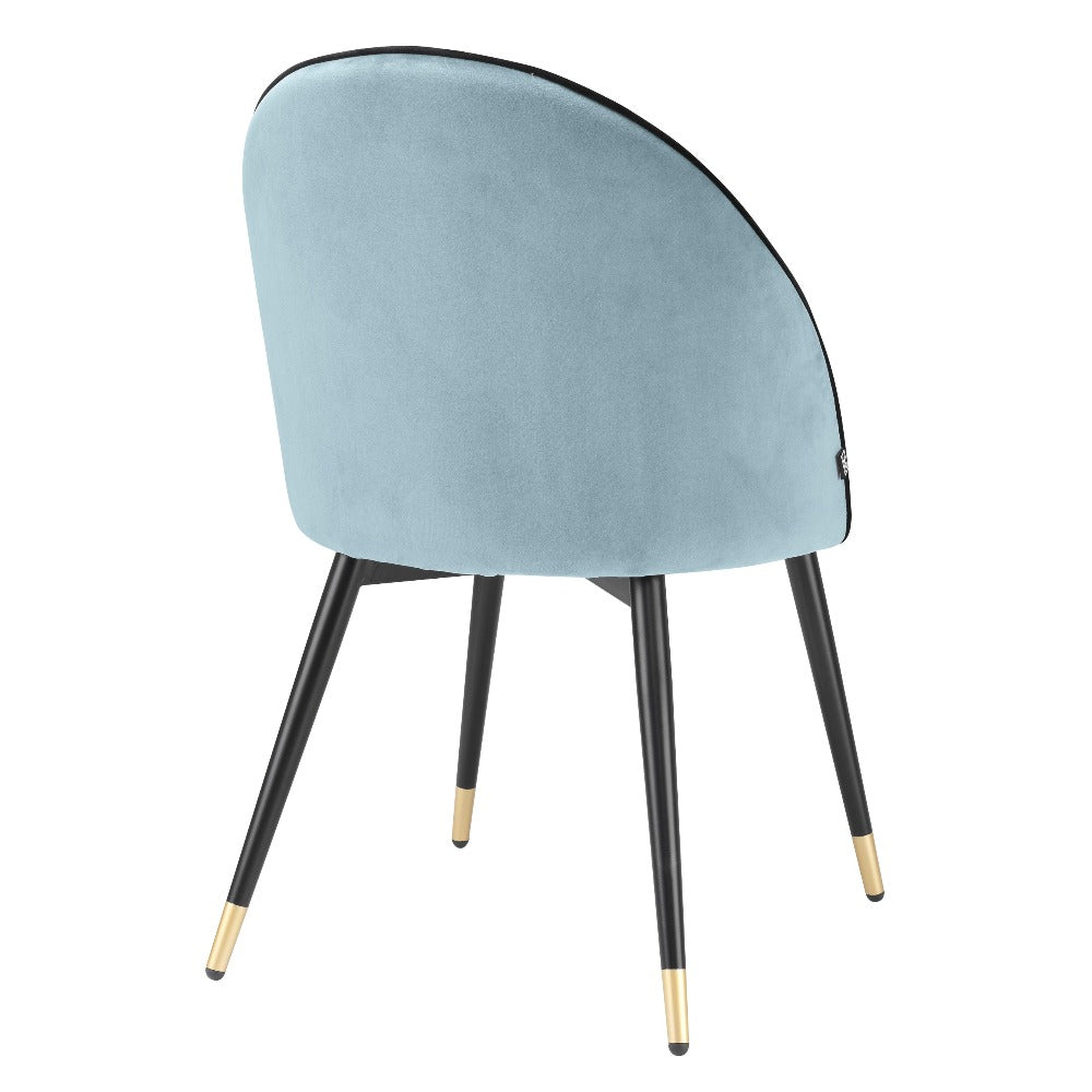 dining chair eetkamerstoel eichholtz cooper set of 2 blue velvet