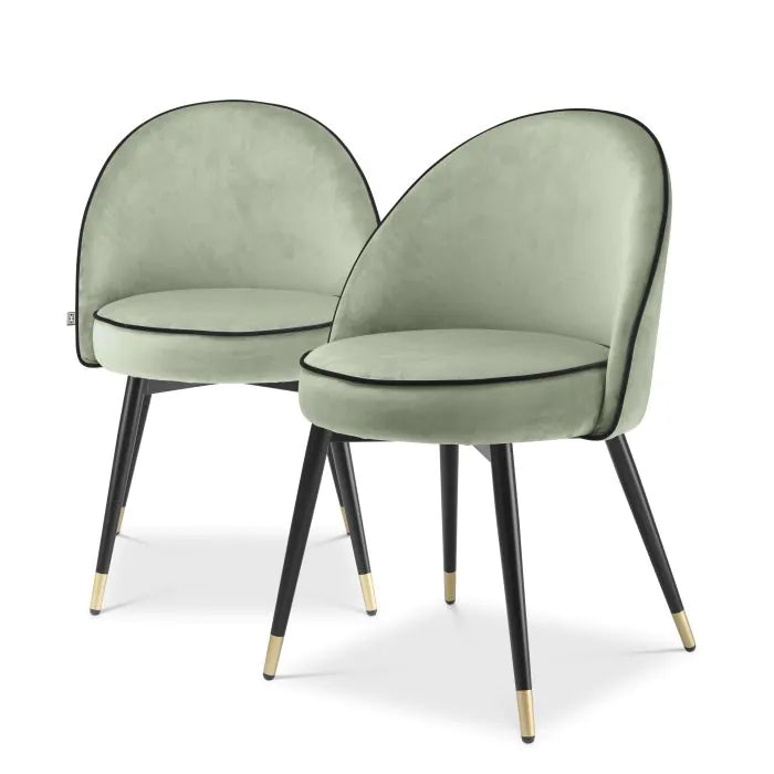 Eichholtz eetkamerstoel cooper pistache green velvet