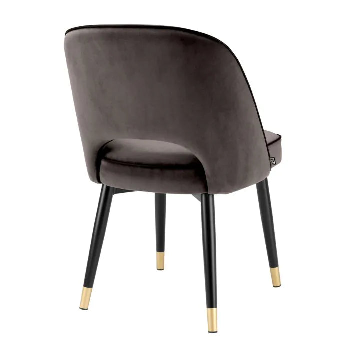 Eichholtz eetkamerstoel Cliff grijs velvet