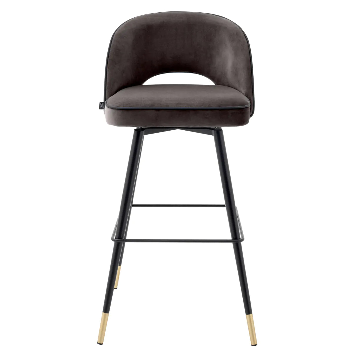 bar stool barkruk eichholtz cliff set of 2 grey velvet