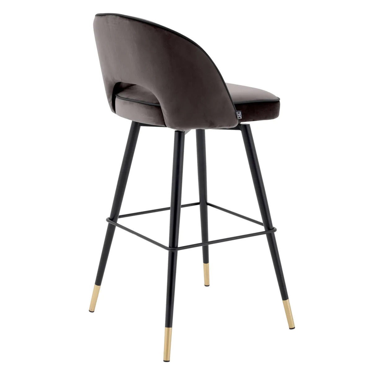 bar stool barkruk eichholtz cliff set of 2 grey velvet