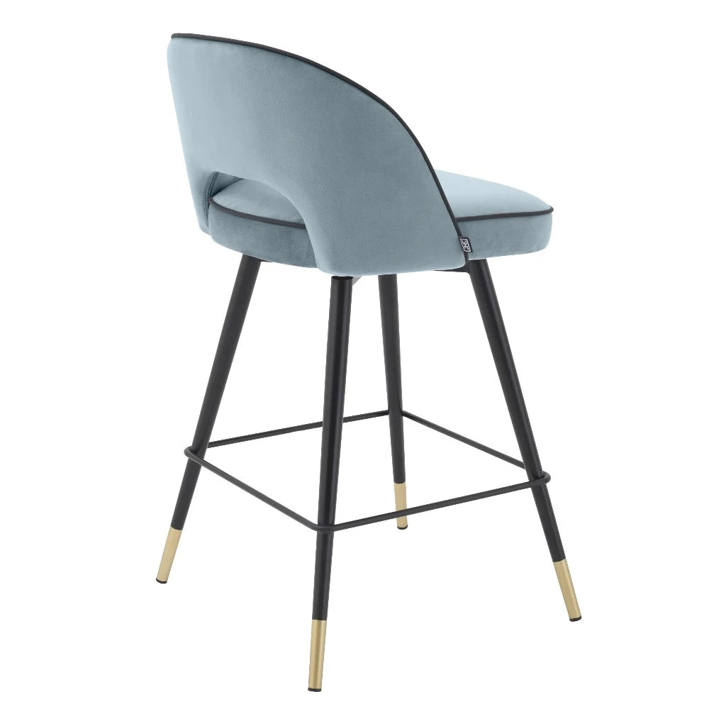 Eichholtz Counter kruk Cliff savona blauw velvet