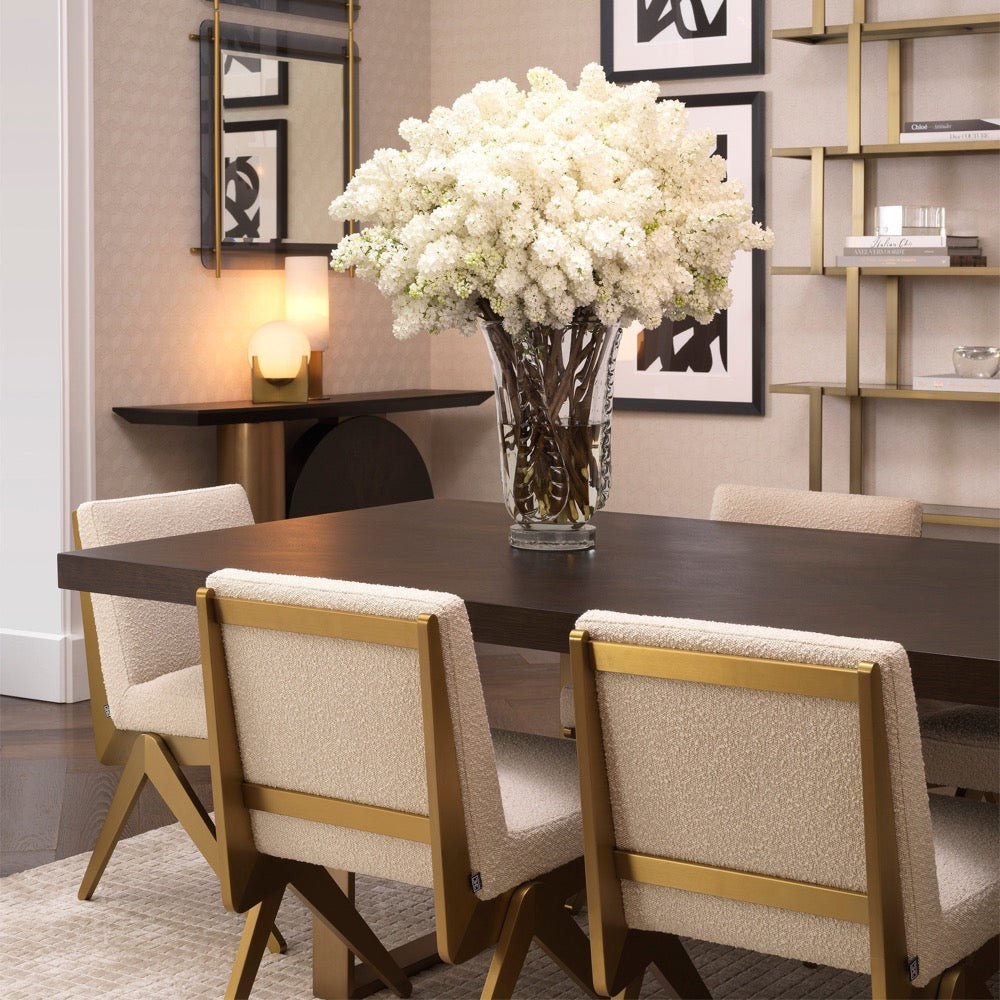 dining chair eetkamerstoel eichholtz fico bouclé cream