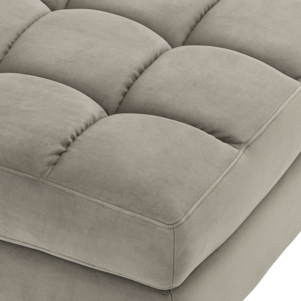 Pouf Eichholtz Dean en velours greige