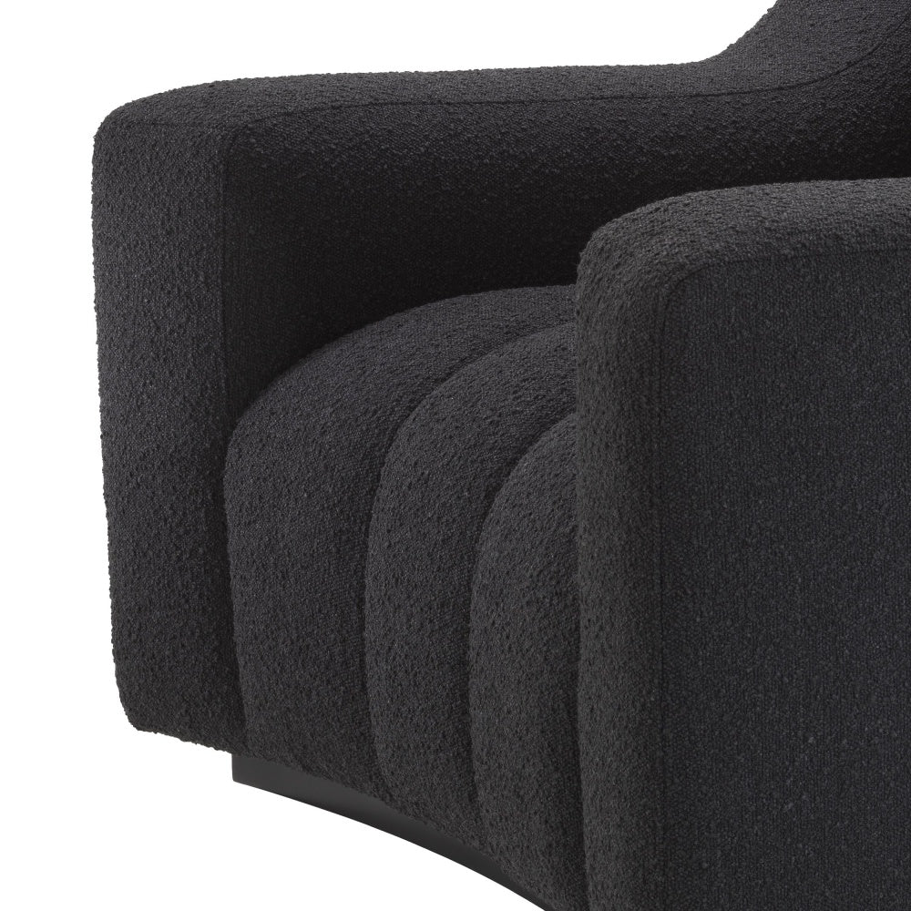 chair eichholtz Kelly black bouclé
