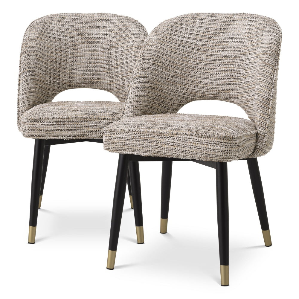 Dining chair Eichholtz Cliff set of 2 mademoiselle beige