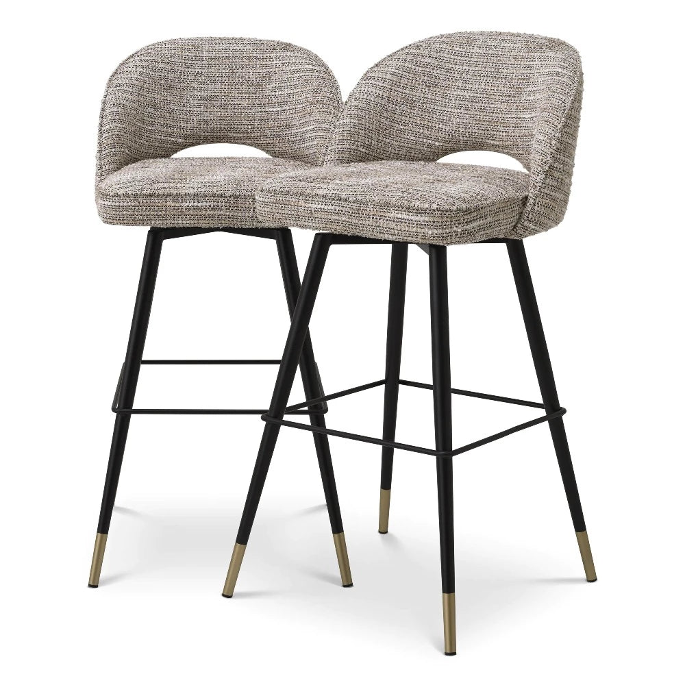 bar stool barkruk cliff eichholtz set of 2 mademoiselle beige coco inspired chanel