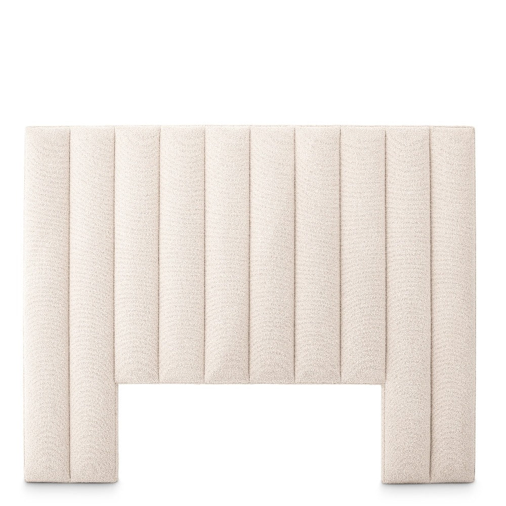 bed hoofdbord headboard ditmar eichholtz boucle cream wit 