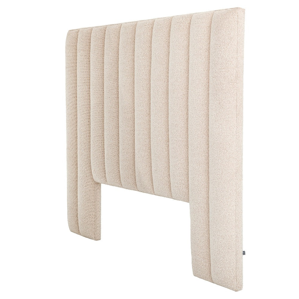bed hoofdbord headboard ditmar eichholtz boucle cream wit 