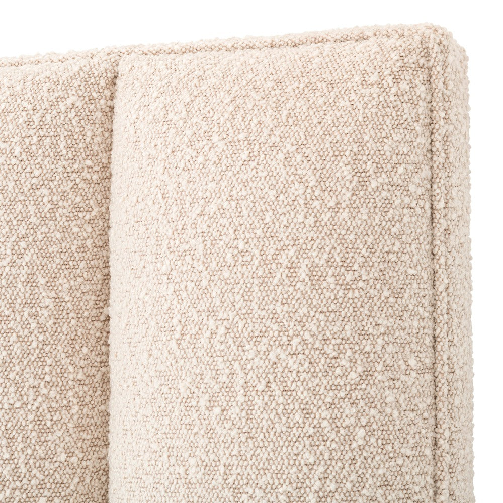 bed hoofdbord headboard ditmar eichholtz boucle cream wit 