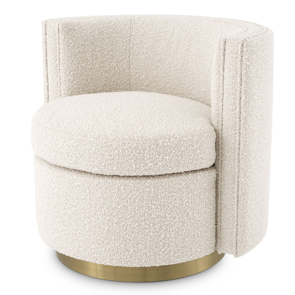 Swivel chair Eichholtz Amanda Bouclé