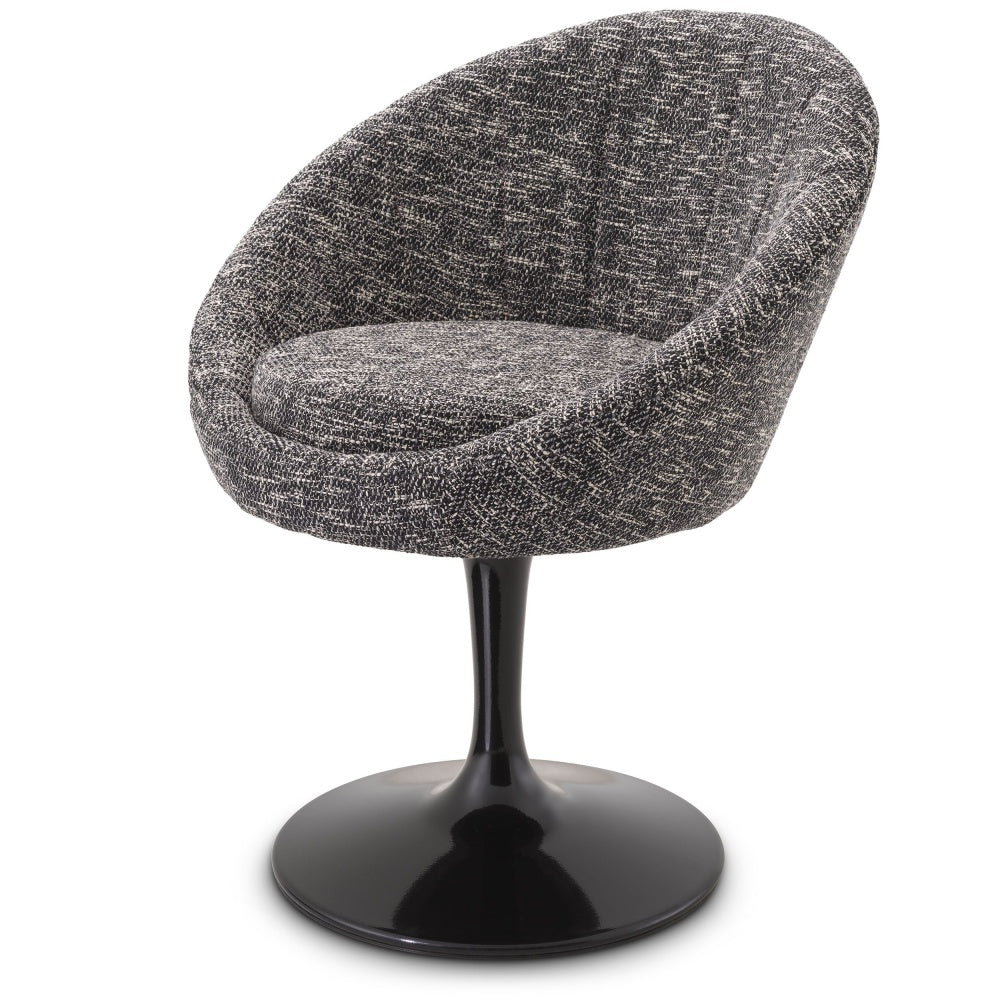 Dining chair Eichholtz O'neill Cambon black swivel