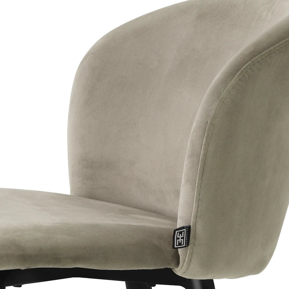 bar stool barkruk eichholtz volante beige velvet