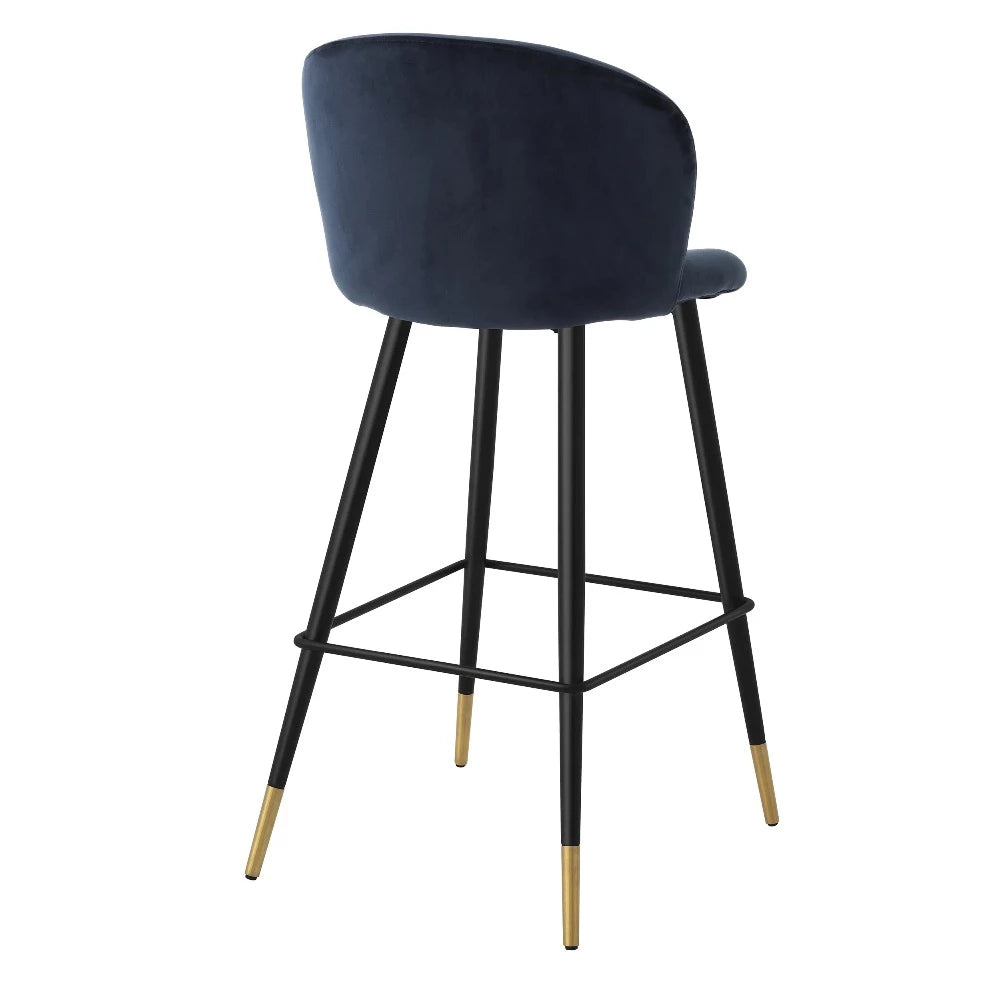 bar stool barkruk eichholtz volante midnight blue velvet