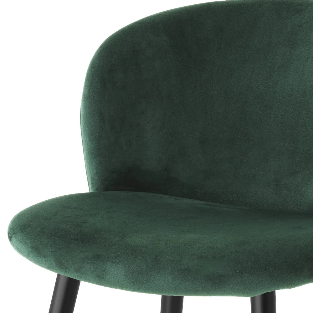 counter stool aanrechtstoel volante eichholtz velvet dark green donkergroen