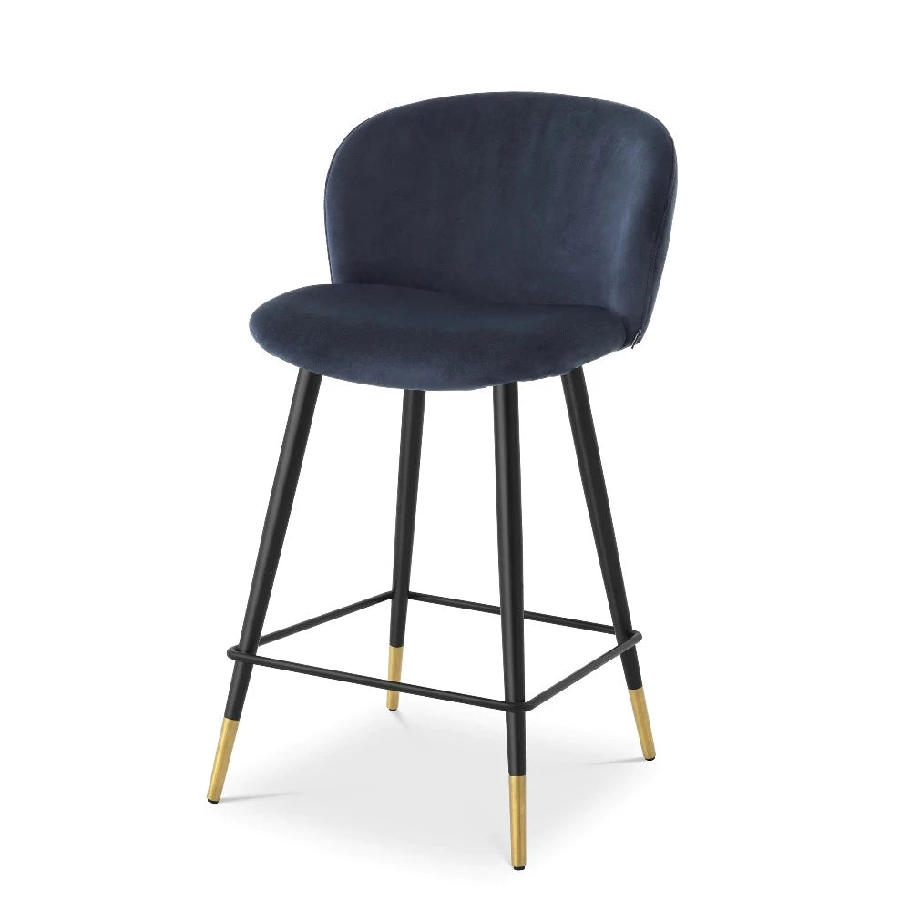counter stool aanrechtstoel volante eichholtz velvet dark green donkerblauw