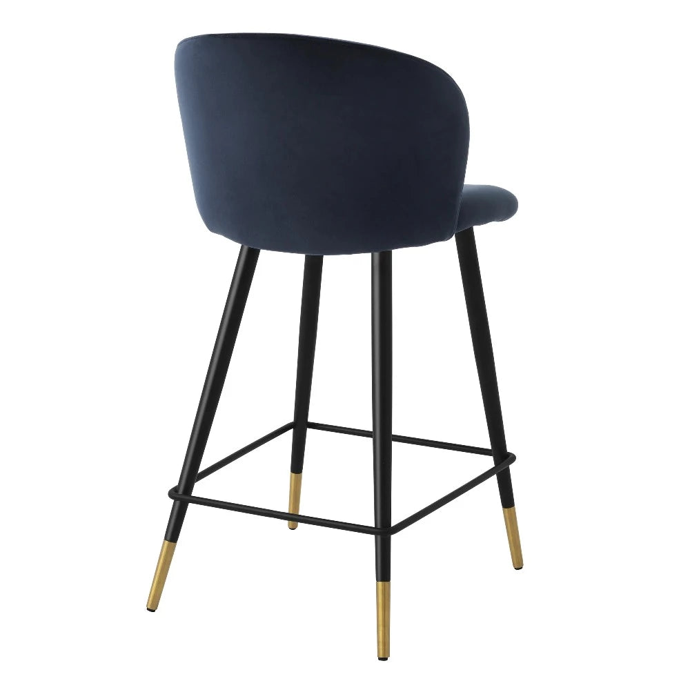 counter stool aanrechtstoel volante eichholtz velvet dark green donkerblauw