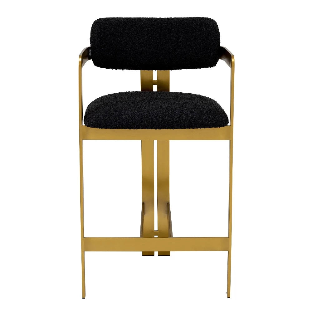 counter stool aanrecht stoel keuken donato boucle black gold