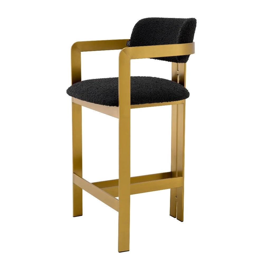 counter stool aanrecht stoel keuken donato boucle black gold