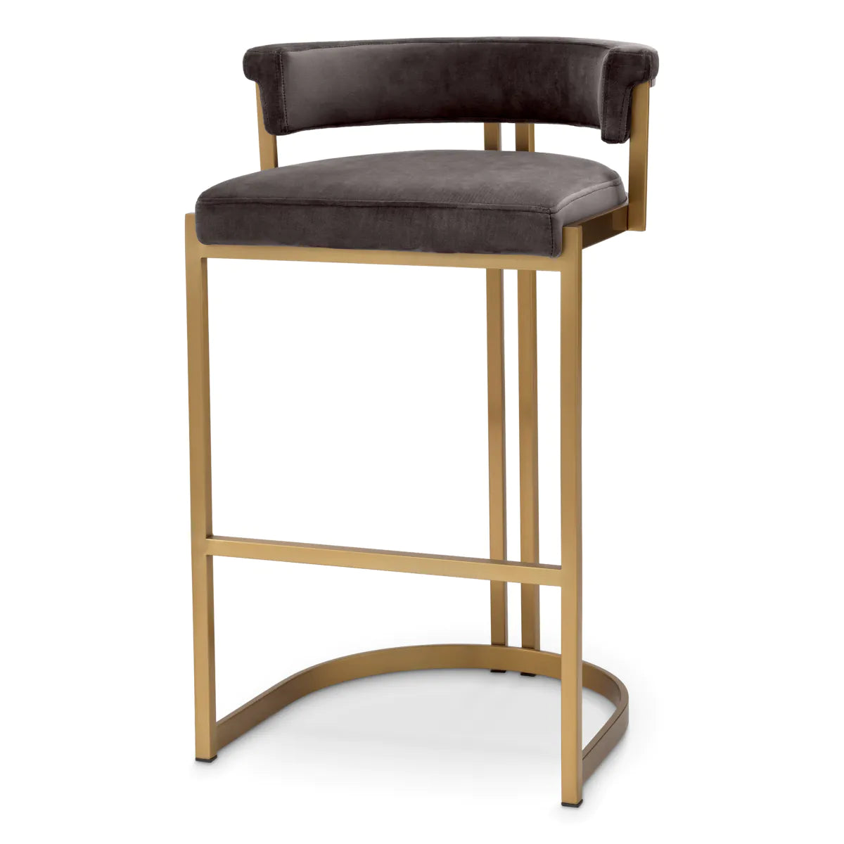 counter stool aanrecht kruk eichholtz dante grey velvet