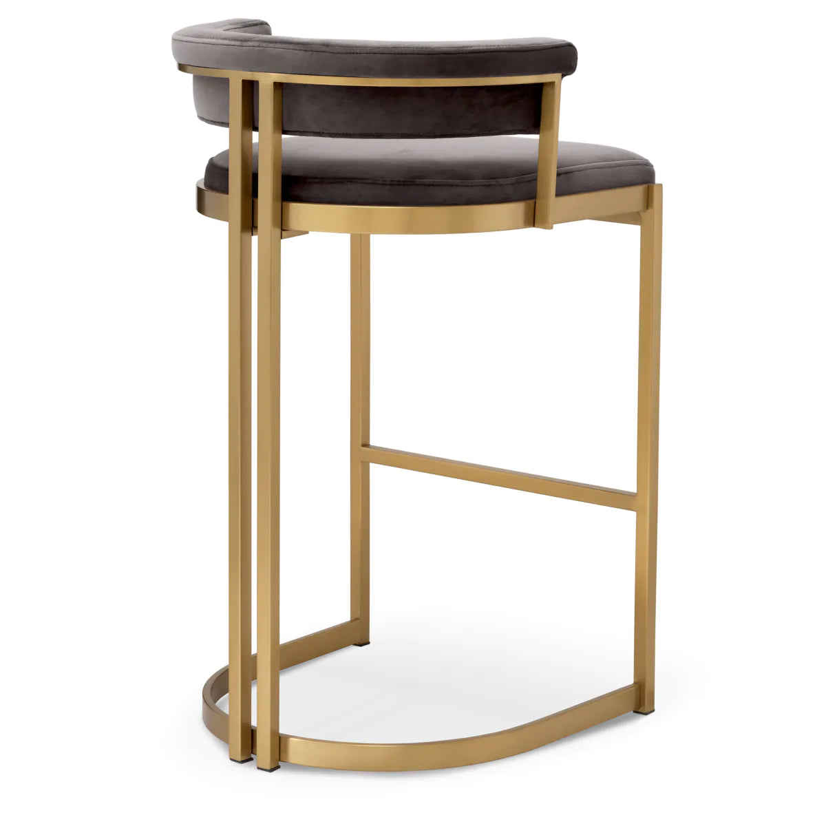 counter stool aanrecht kruk eichholtz dante grey velvet