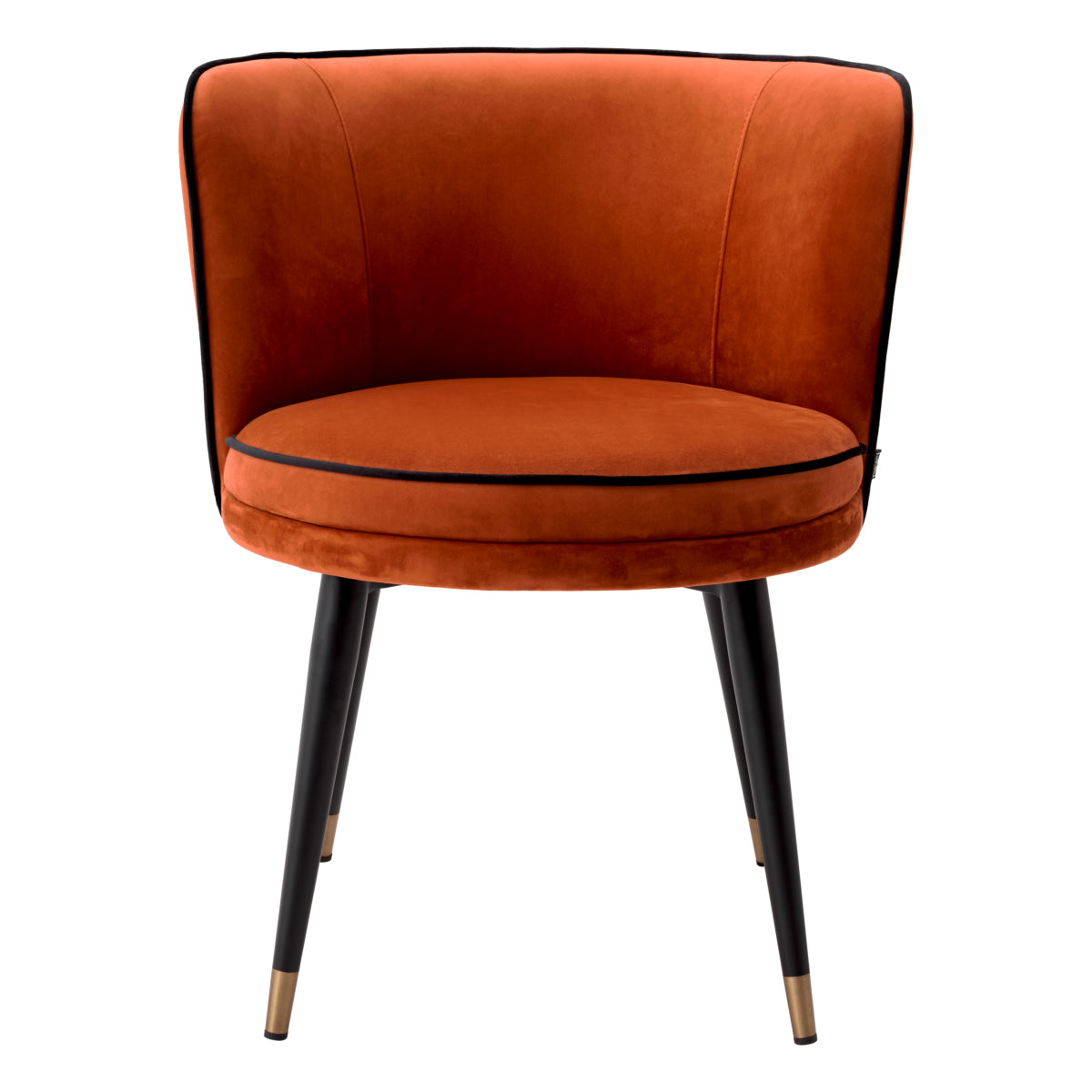 dining swivel chair draaistoel eetkamer eichholtz grenada orange velvet