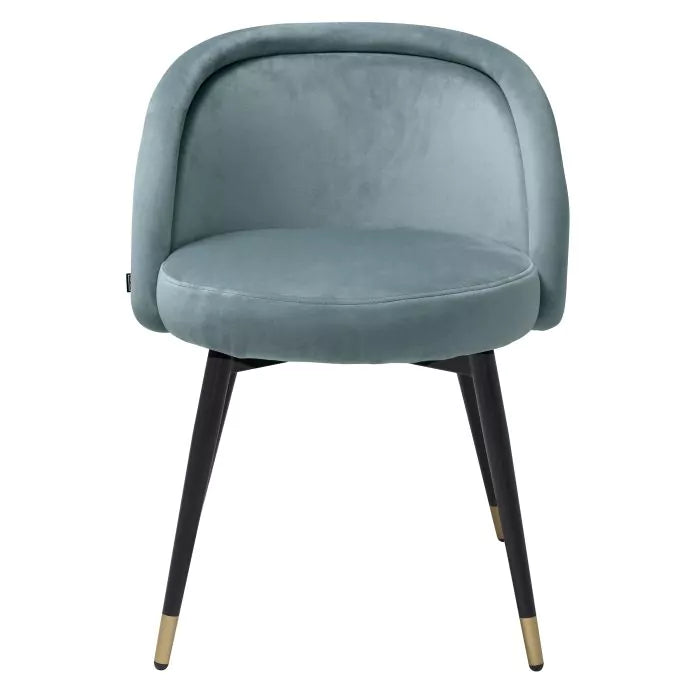 Eichholtz eetkamerstoel Chloé blauw velvet
