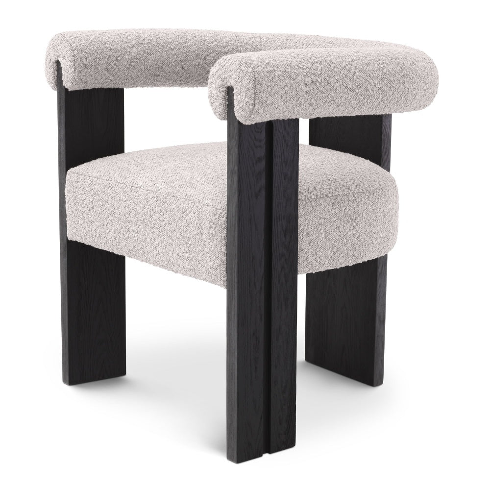 Dining chair Eichholtz Percy bouclé grey