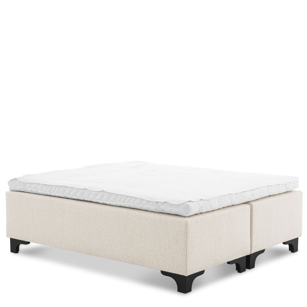 Eichholtz box spring Bed set Mavone Bouclé cream