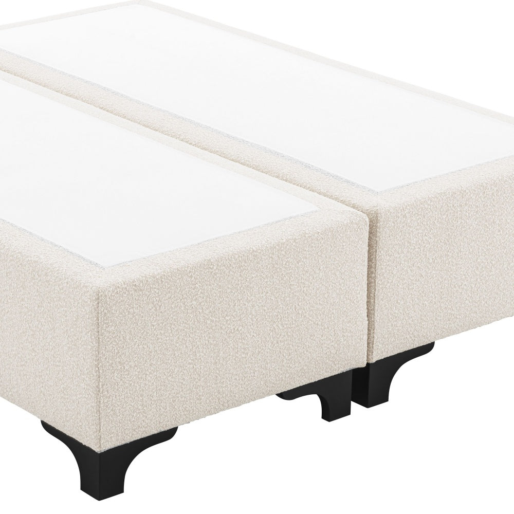 Eichholtz box spring Bed set Mavone Bouclé cream