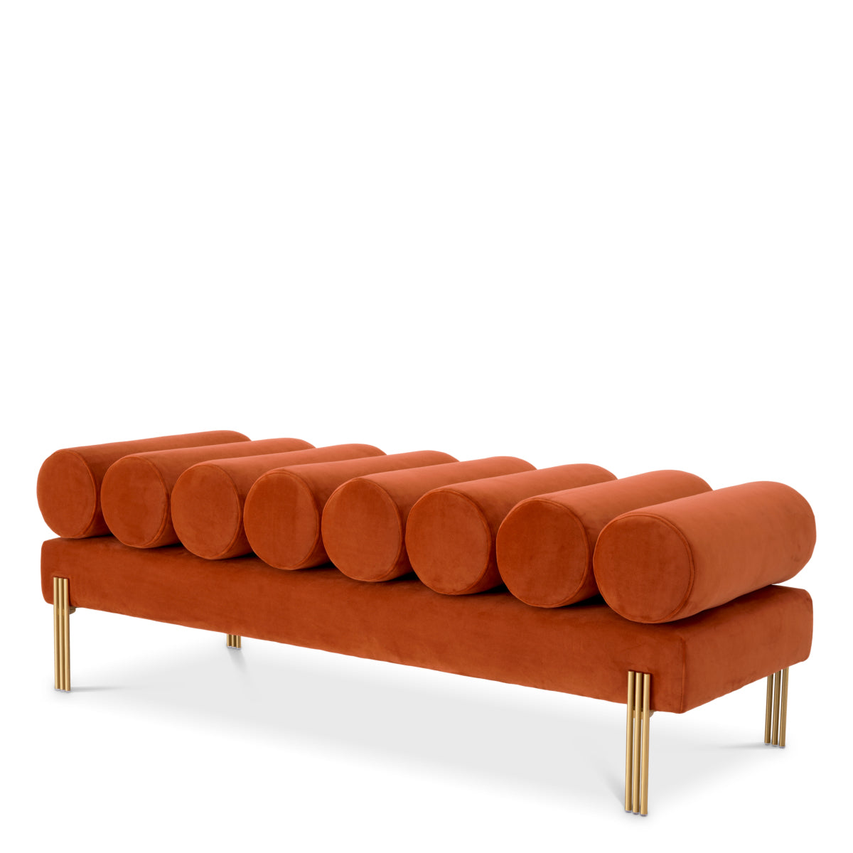 bench bankje eichholtz oxley orange velvet
