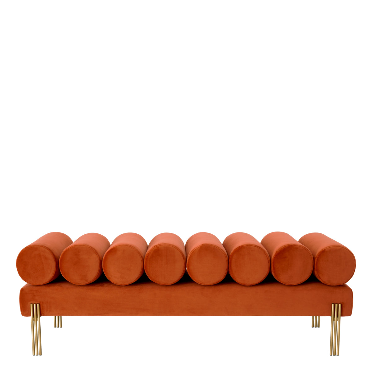 bench bankje eichholtz oxley orange velvet