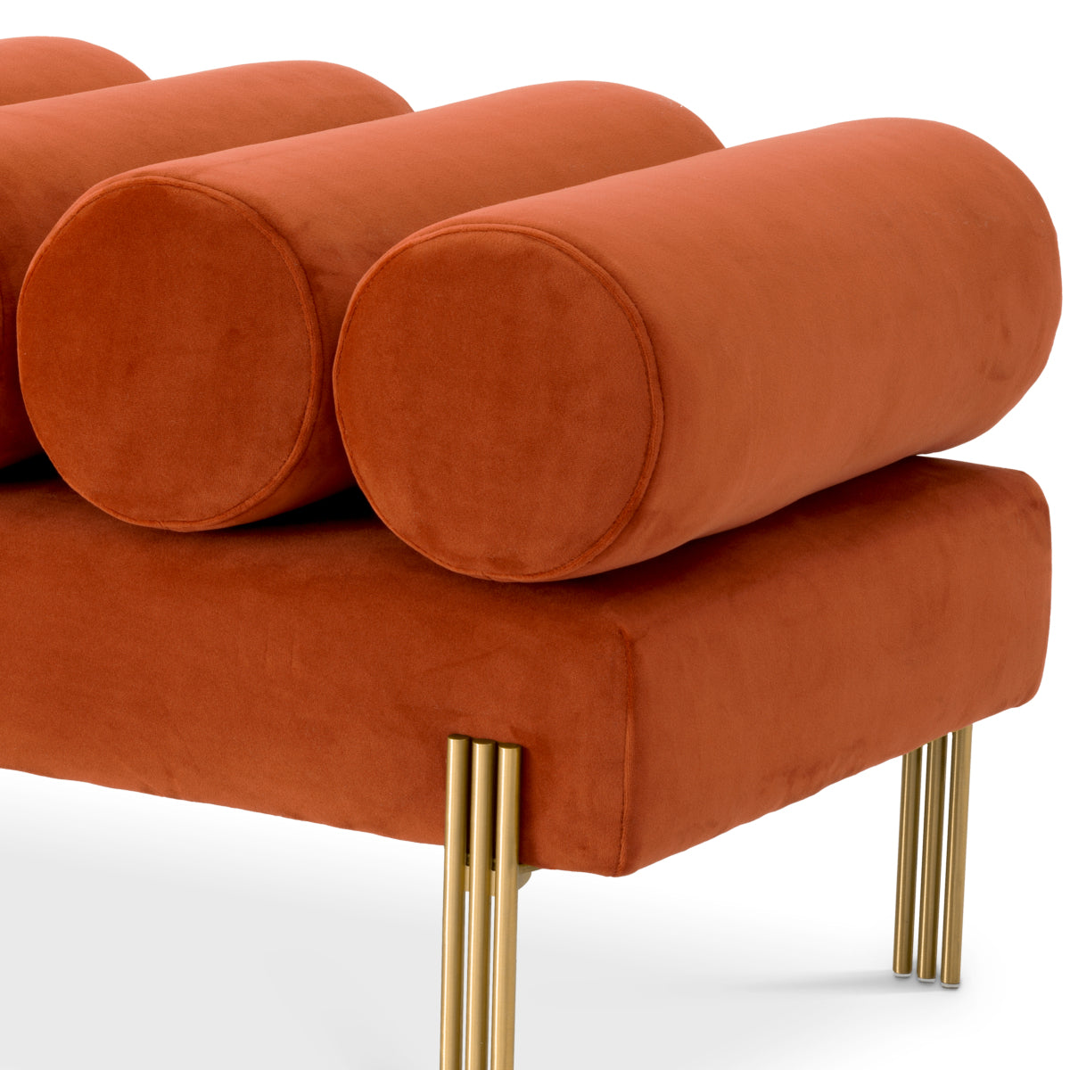 bench bankje eichholtz oxley orange velvet