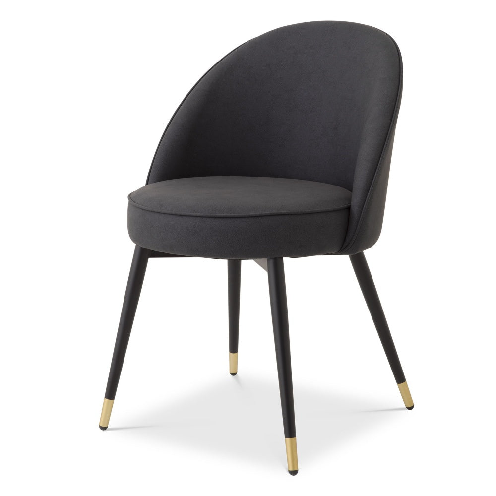 dining chair eichholtz Cooper set of 2 leather grey