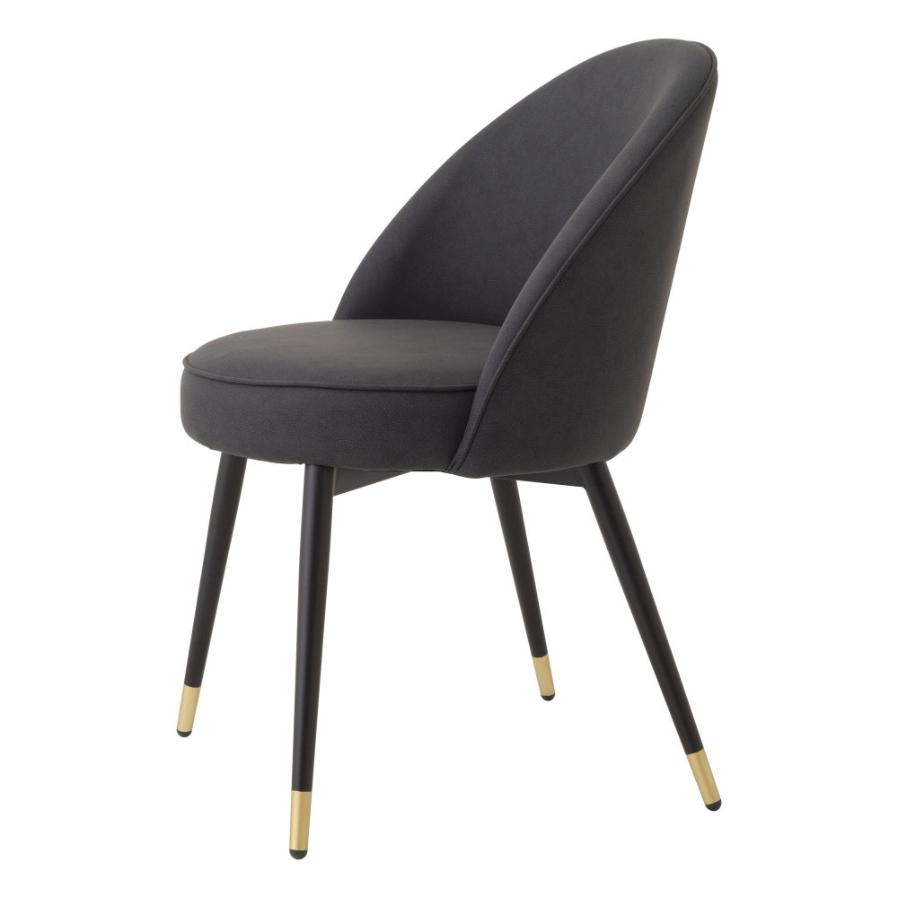 dining chair eichholtz Cooper set of 2 leather grey