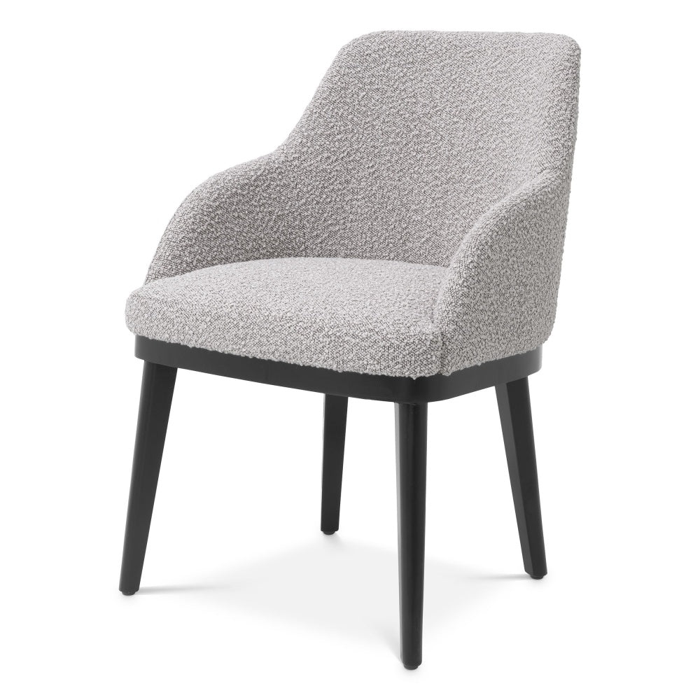 Dining chair Eichholtz Costa bouclé grey