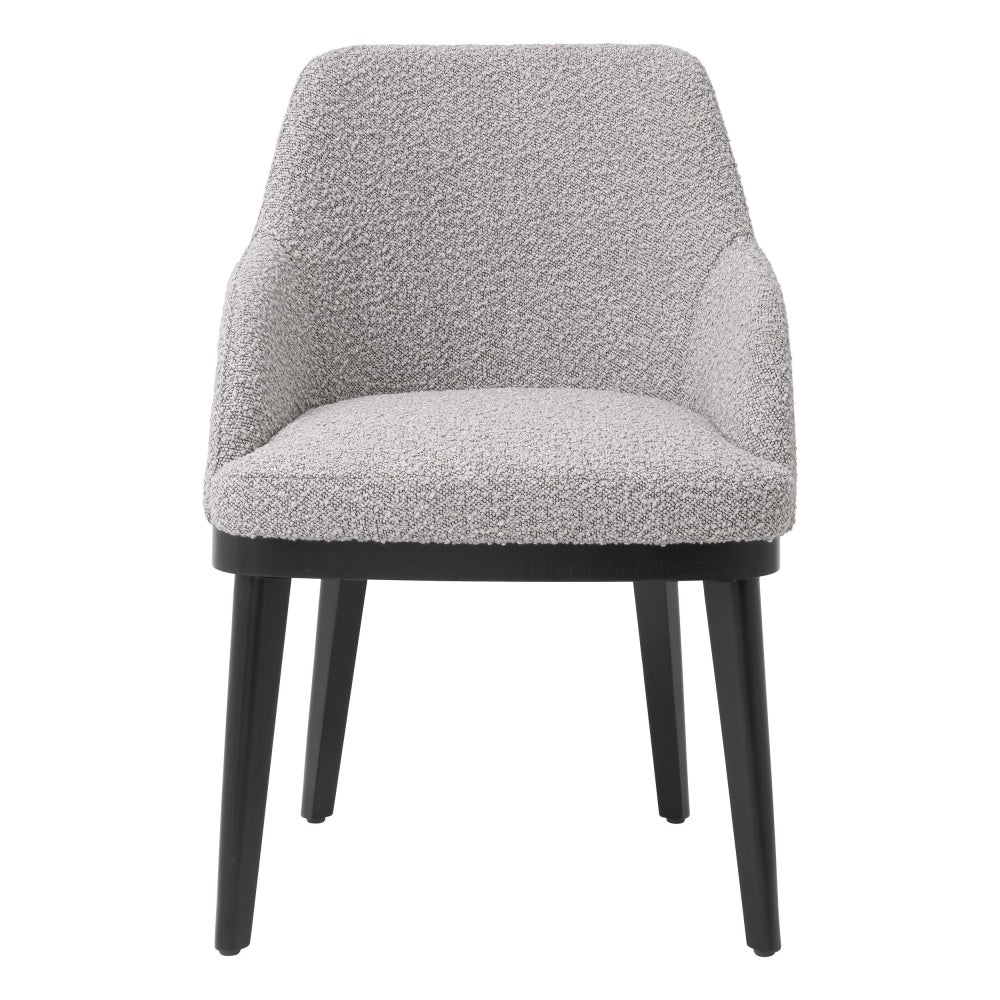 Dining chair Eichholtz Costa bouclé grey