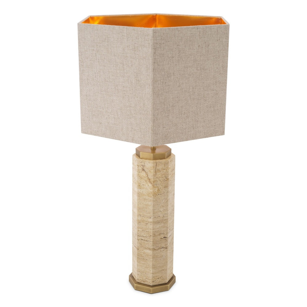 Table Lamp Eichholtz Newman Travertine tafellamp
