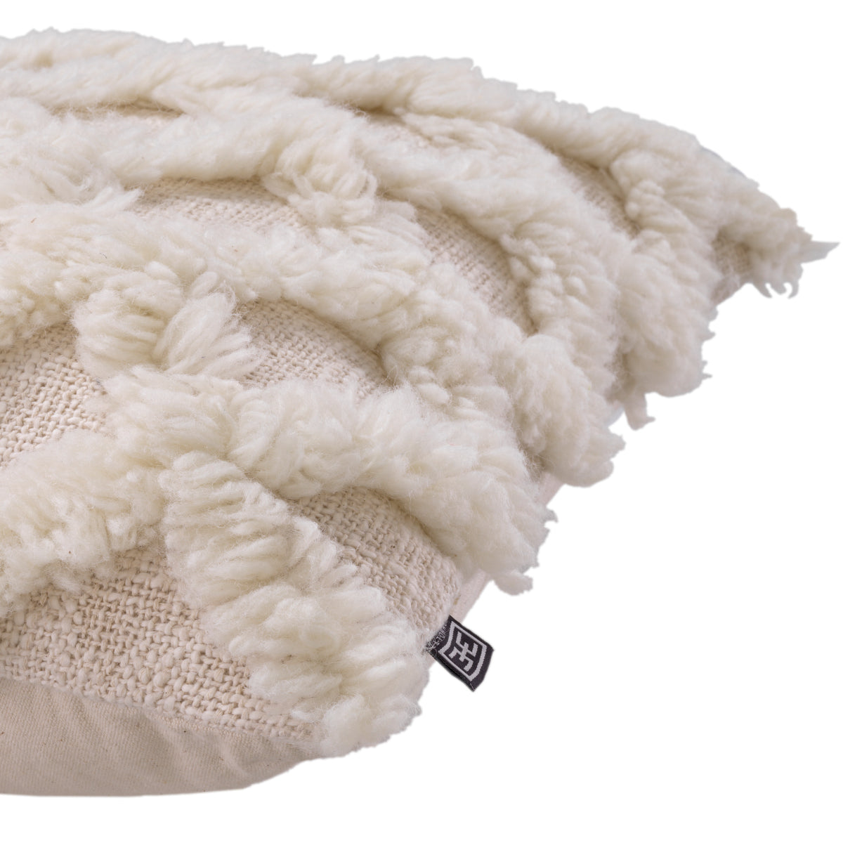 cushion sierkussen eichholtz arsenio L sand ivory beige wol 