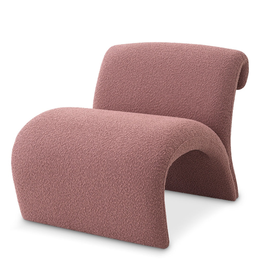 Fauteuil Eichholtz Vignola Bouclé rose